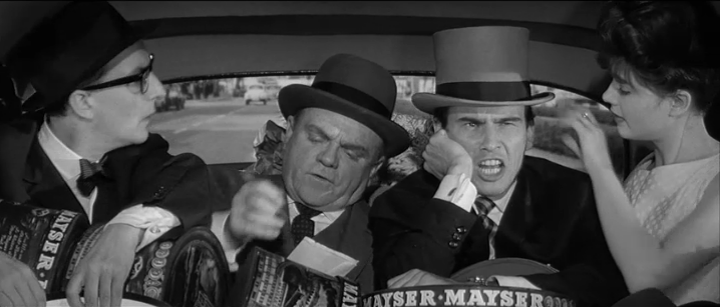 "Are we there yet?" "No, there are still fifteen minutes of dated jokes to go, son."